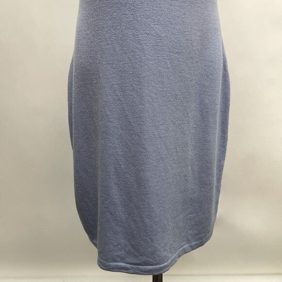 St. John Collection Sweater Dress Size 8 Light Blue White Sleeveless Wool Blend - Picture 3 of 10